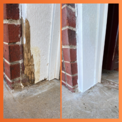 Garage doors, especially their frames, are susceptible to dry rot damage & Preservan can repair dry rot in about 36 hours.