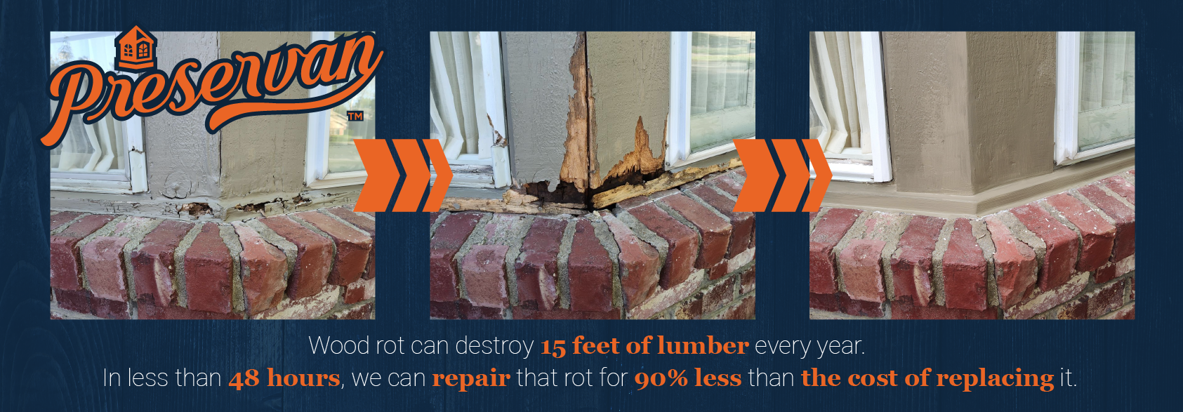 Preservan Wood Rot Repair is the best handyman company to repair wood rot & dry rot around windows & doors in Orlando, FL.