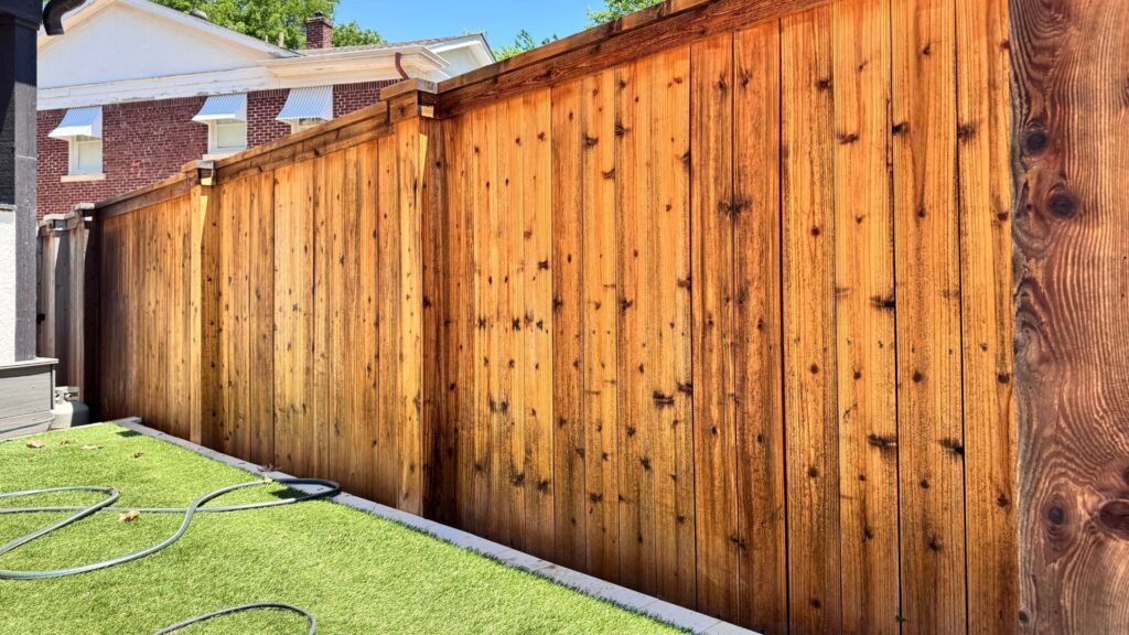 wood fence washing